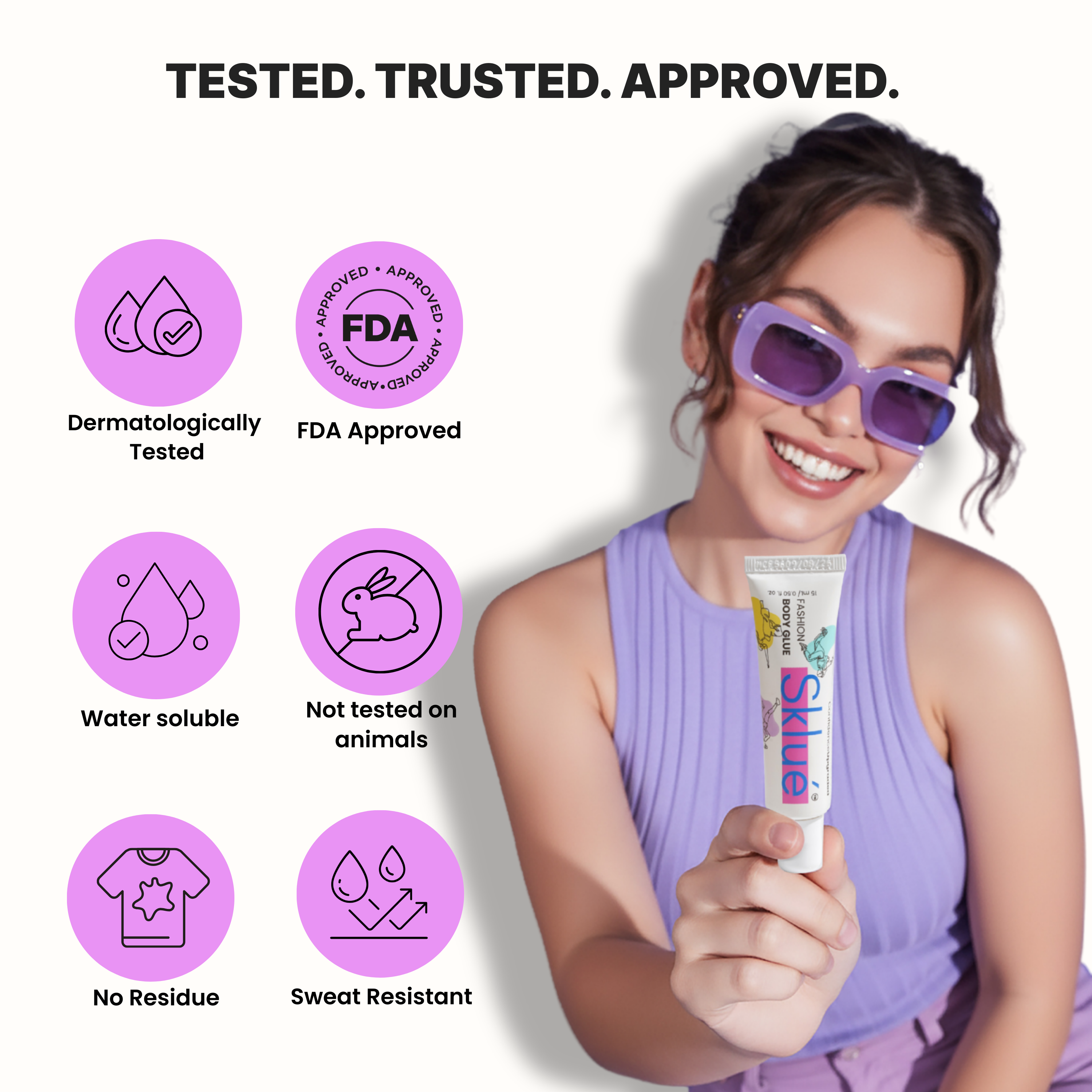 Sklue Body Glue, Clinically Tested For All Skin Type