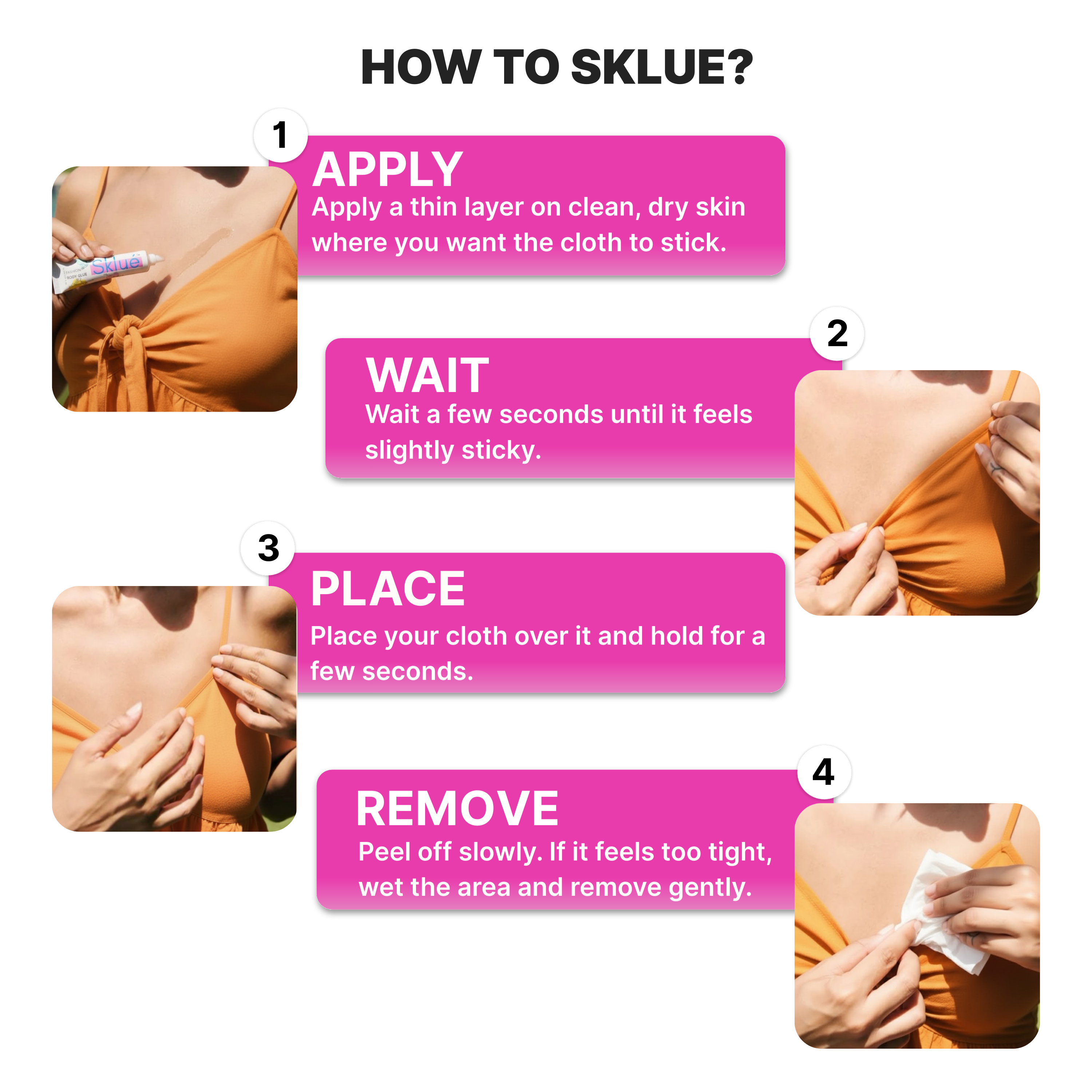 Sklue Body Glue, Clinically Tested For All Skin Type